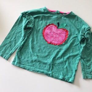 Mini boden 6-7 apple sparkle shirt